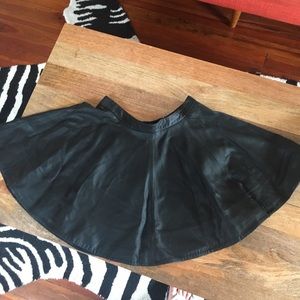 Leather Skater Skirt